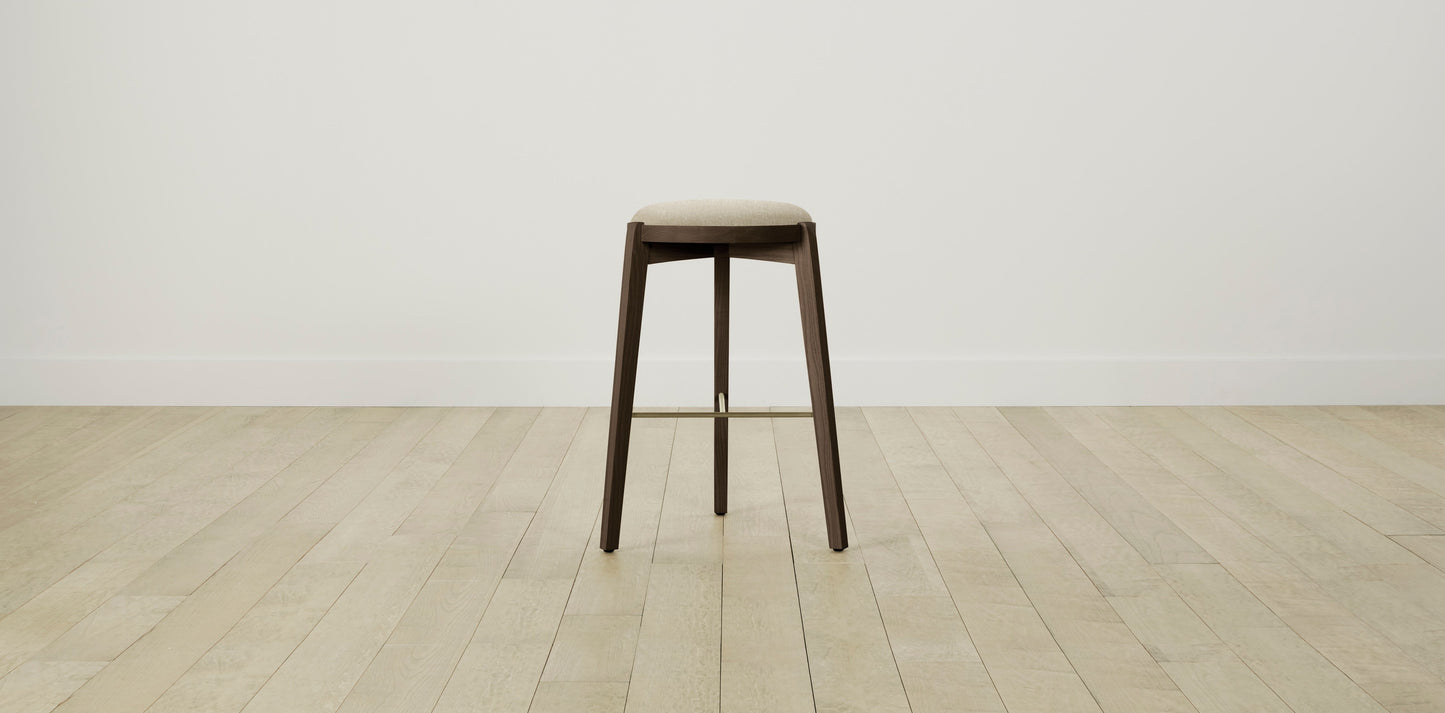 The Stanton with Onyx - Belgian Linen Alder Bar and Counter Stool