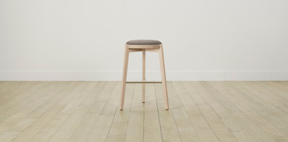 The Stanton with Onyx - Belgian Linen Carob Bar and Counter Stool