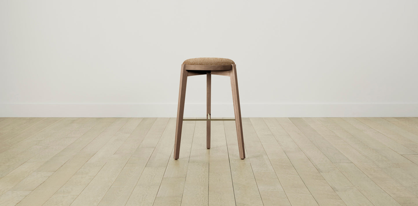 The Stanton with Onyx - Belgian Linen Chai Bar and Counter Stool