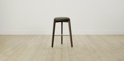 The Stanton with Onyx - Belgian Linen Thyme Bar and Counter Stool