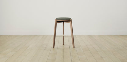 The Stanton with Onyx - Belgian Linen Thyme Bar and Counter Stool