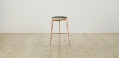 The Stanton with Onyx - Belgian Linen Thyme Bar and Counter Stool