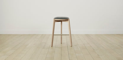 The Stanton with Brushed Nickel - Mohair Fog Bar and Counter Stool