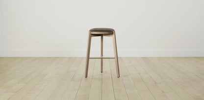 The Stanton with Brushed Nickel - Mohair Mink Bar and Counter Stool