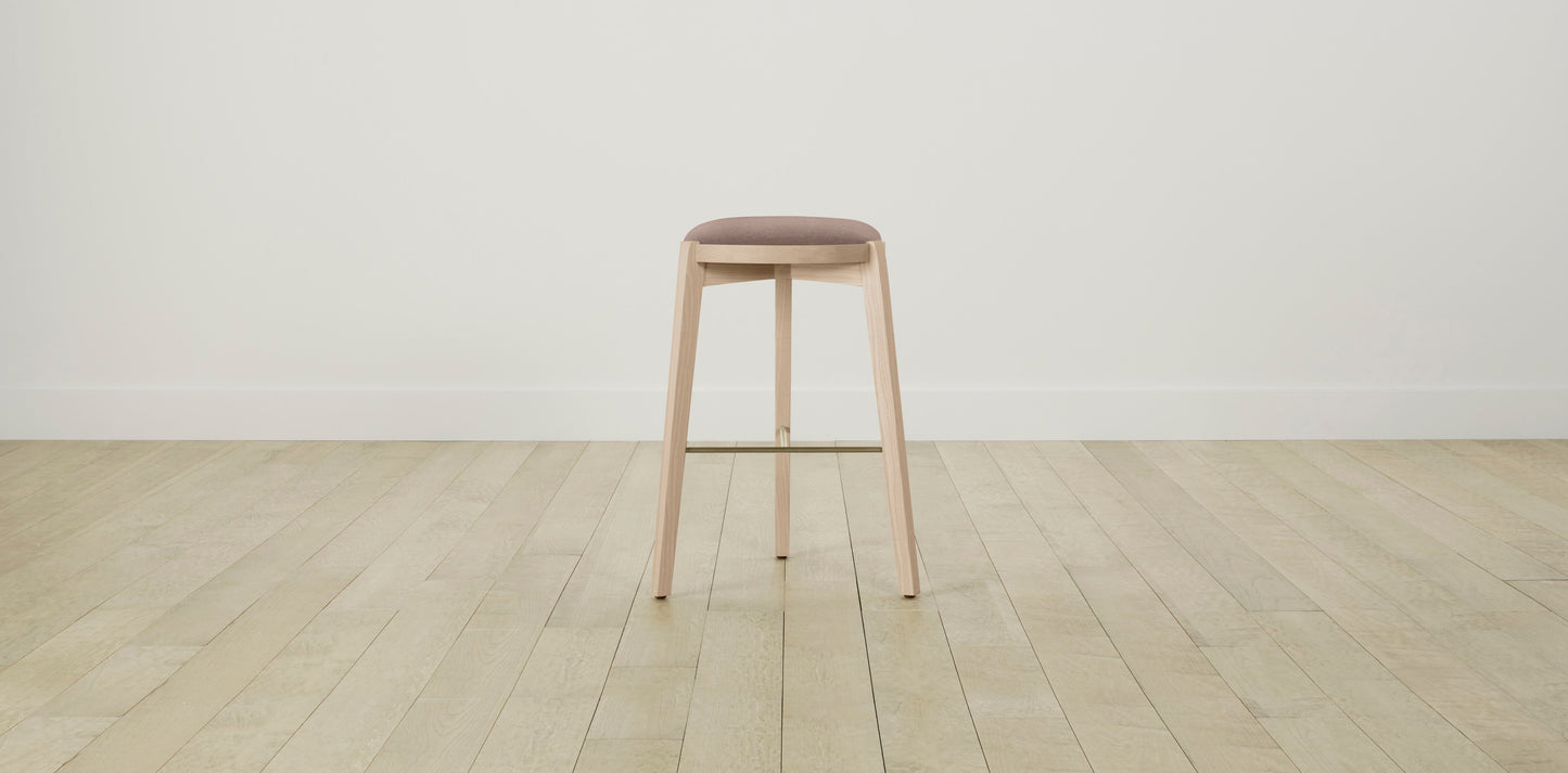 The Stanton with Onyx - Mohair Peony Bar and Counter Stool