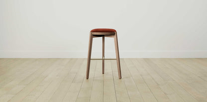 The Stanton with Brushed Nickel - Mohair Spice Bar and Counter Stool