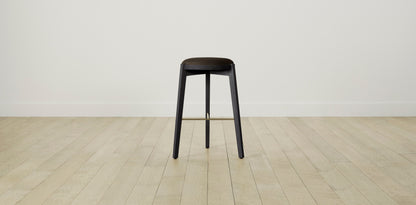 The Stanton with Onyx - Nubuck Leather Espresso Bar and Counter Stool