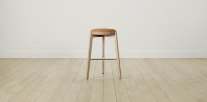 The Stanton with Onyx - Nubuck Leather Saddle Bar and Counter Stool