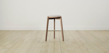 The Stanton with Brushed Nickel - Nubuck Leather Sail Bar and Counter Stool