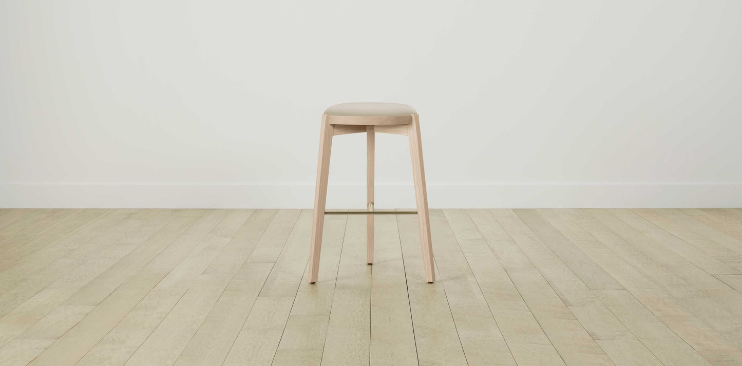 The Stanton with Brushed Nickel - Pebbled Leather Stone Bar and Counter Stool