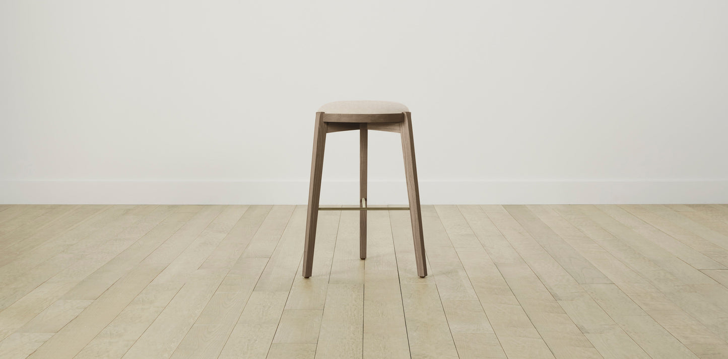 The Stanton with Brushed Nickel - Performance Chenille Buff Bar and Counter Stool