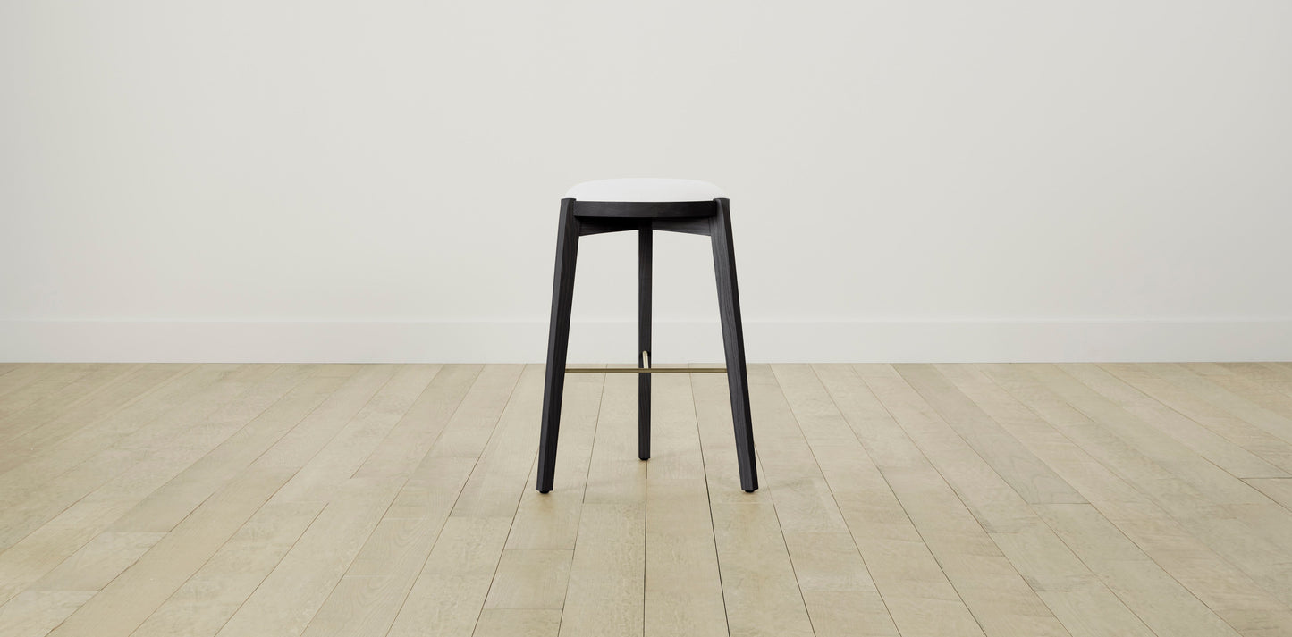 The Stanton with Onyx - Performance Textured Linen Bone Bar and Counter Stool