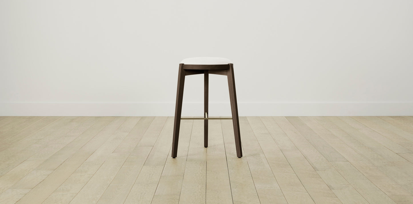 The Stanton with Onyx - Performance Textured Linen Pearl Bar and Counter Stool