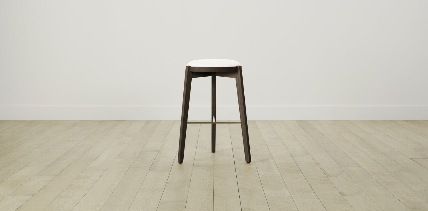 The Stanton with Brushed Nickel - Performance Textured Tweed Snow Bar and Counter Stool