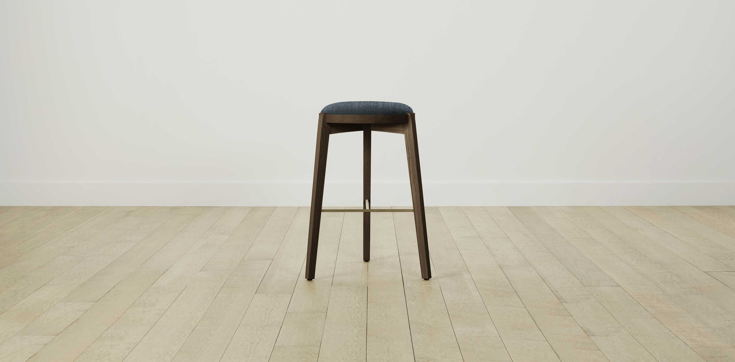 The Stanton with Onyx - Performance Tweed Denim Bar and Counter Stool