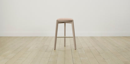 The Stanton with Onyx - Performance Velvet Dusty Rose Bar and Counter Stool