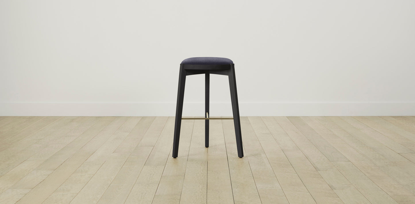 The Stanton with Onyx - Performance Velvet Flannel Bar and Counter Stool