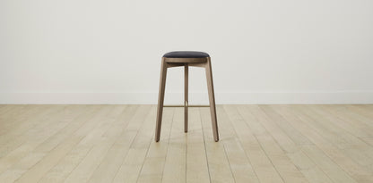 The Stanton with Brushed Nickel - Performance Velvet Slate Bar and Counter Stool