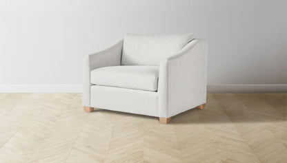 The Sullivan  - Belgian Linen Egret Chair and a Half