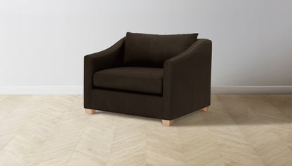 The Sullivan  - Nubuck Leather Espresso Chair and a Half