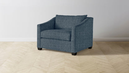 The Sullivan  - Performance Stonewashed Linen Chambray Chair and a Half