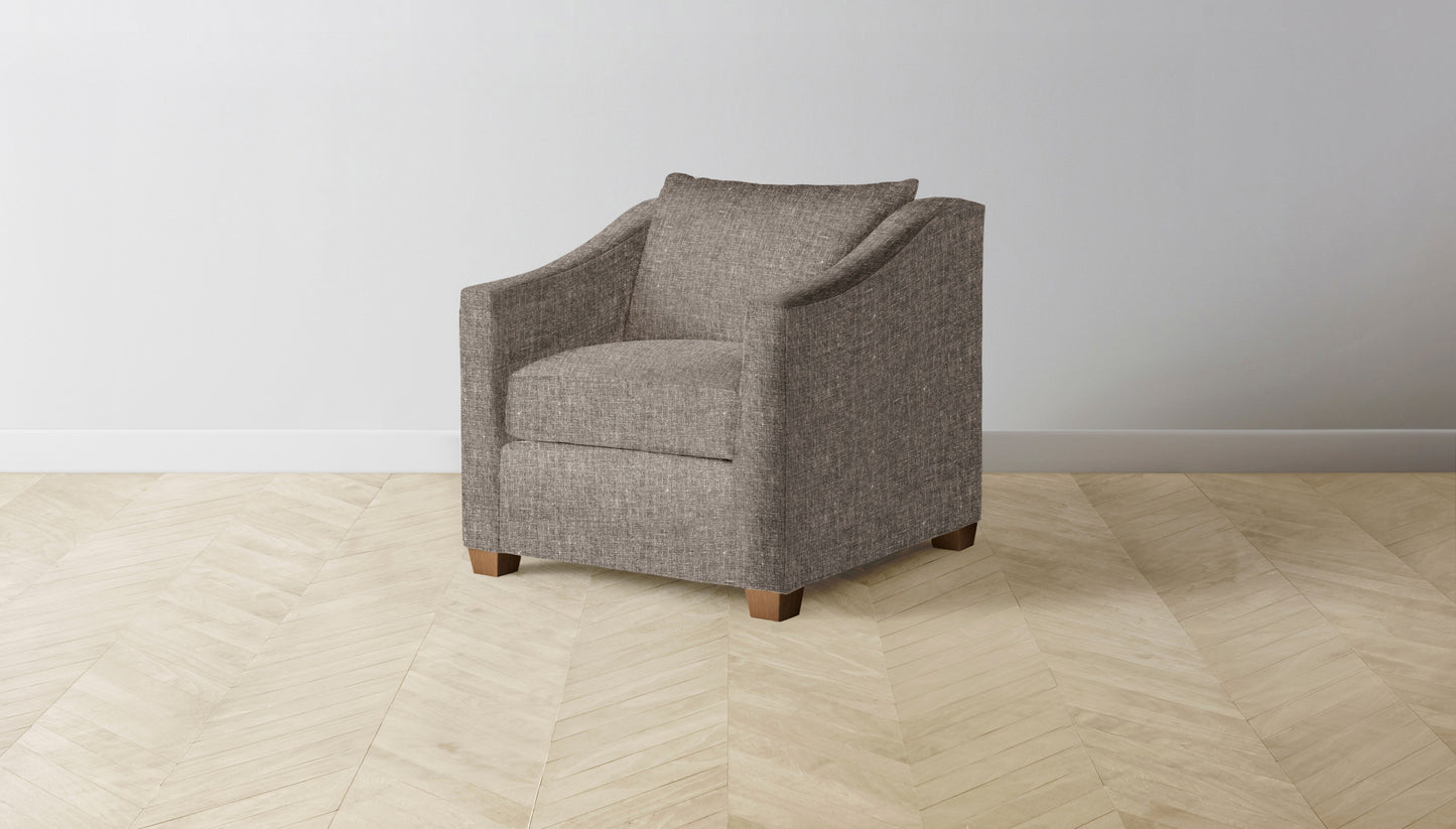 The Sullivan  - Belgian Linen Carob Chair