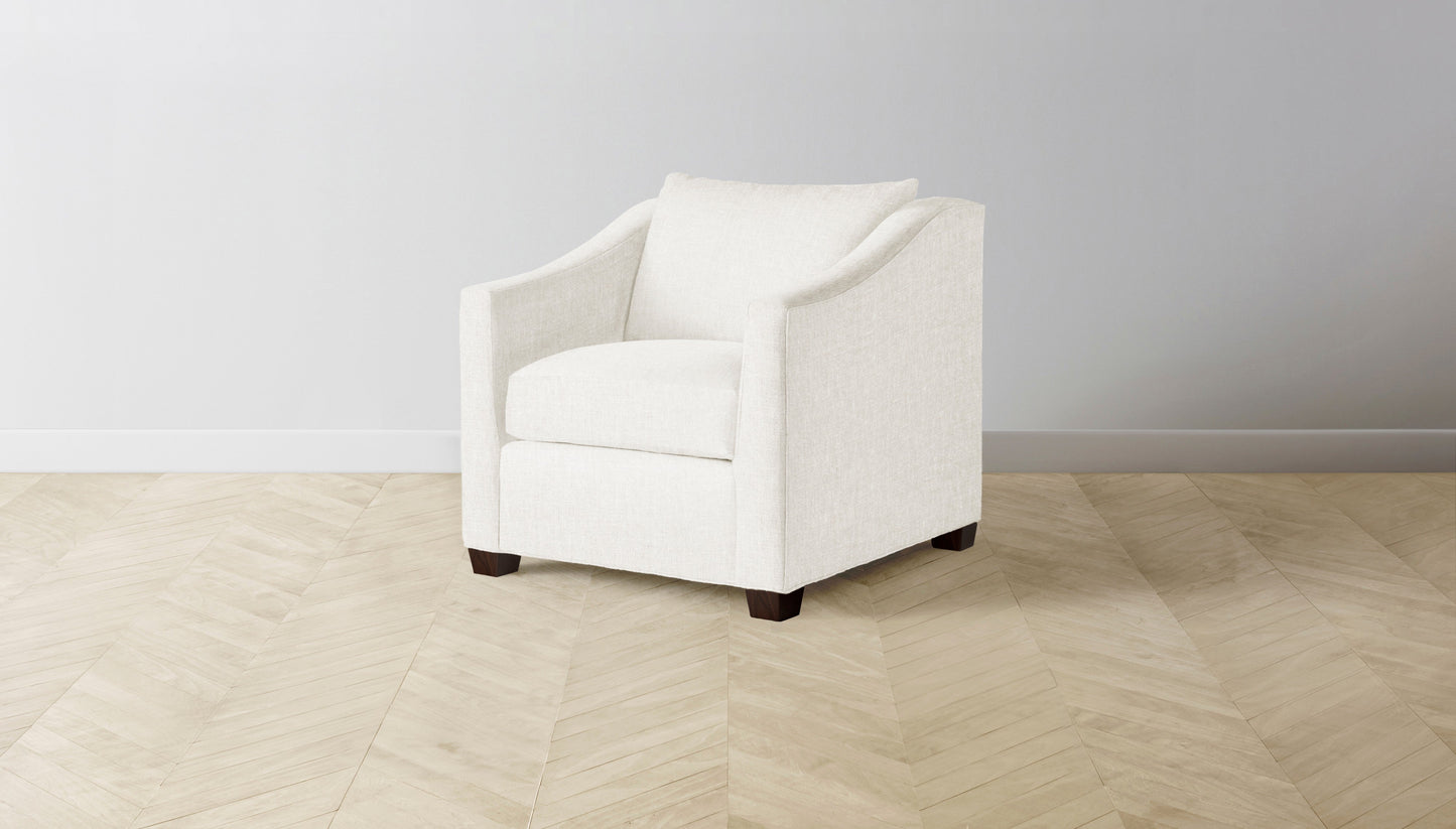 The Sullivan  - Belgian Linen Egret Chair