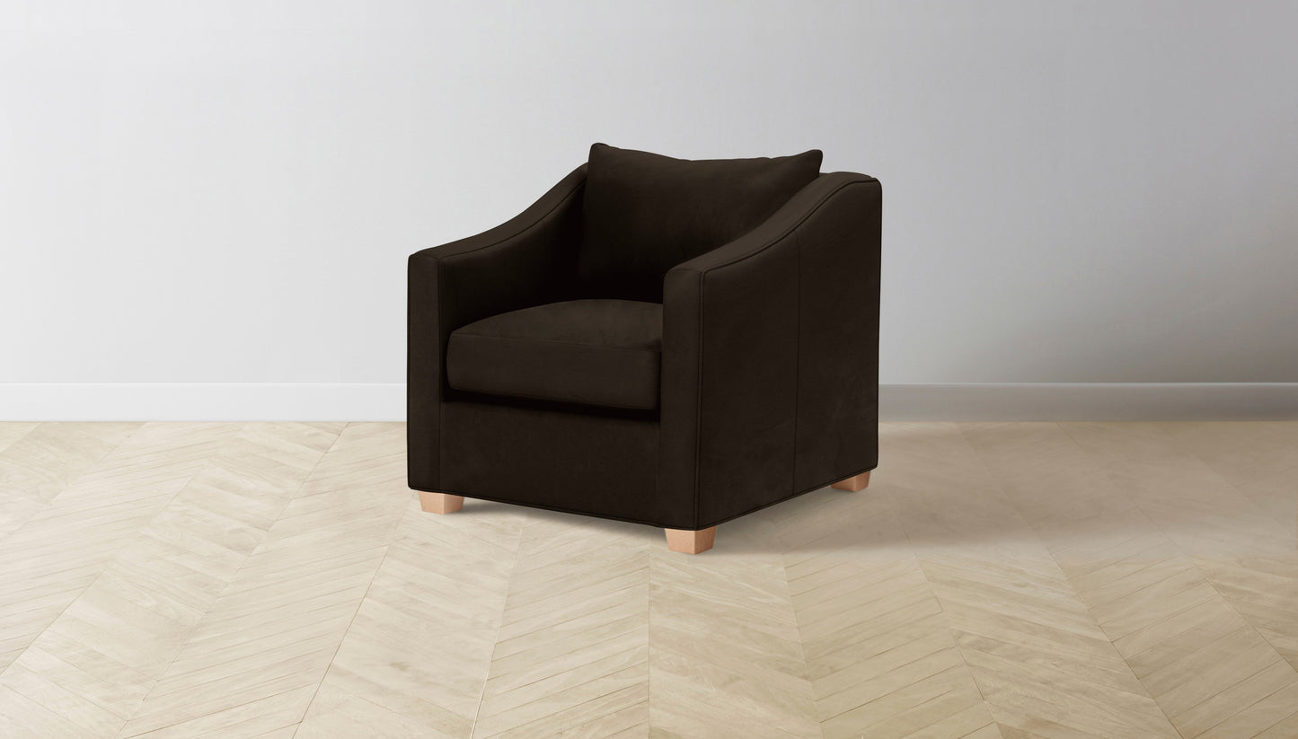 The Sullivan  - Nubuck Leather Espresso Chair