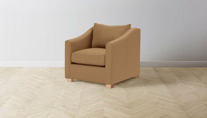 The Sullivan  - Pebbled Leather Latte Chair