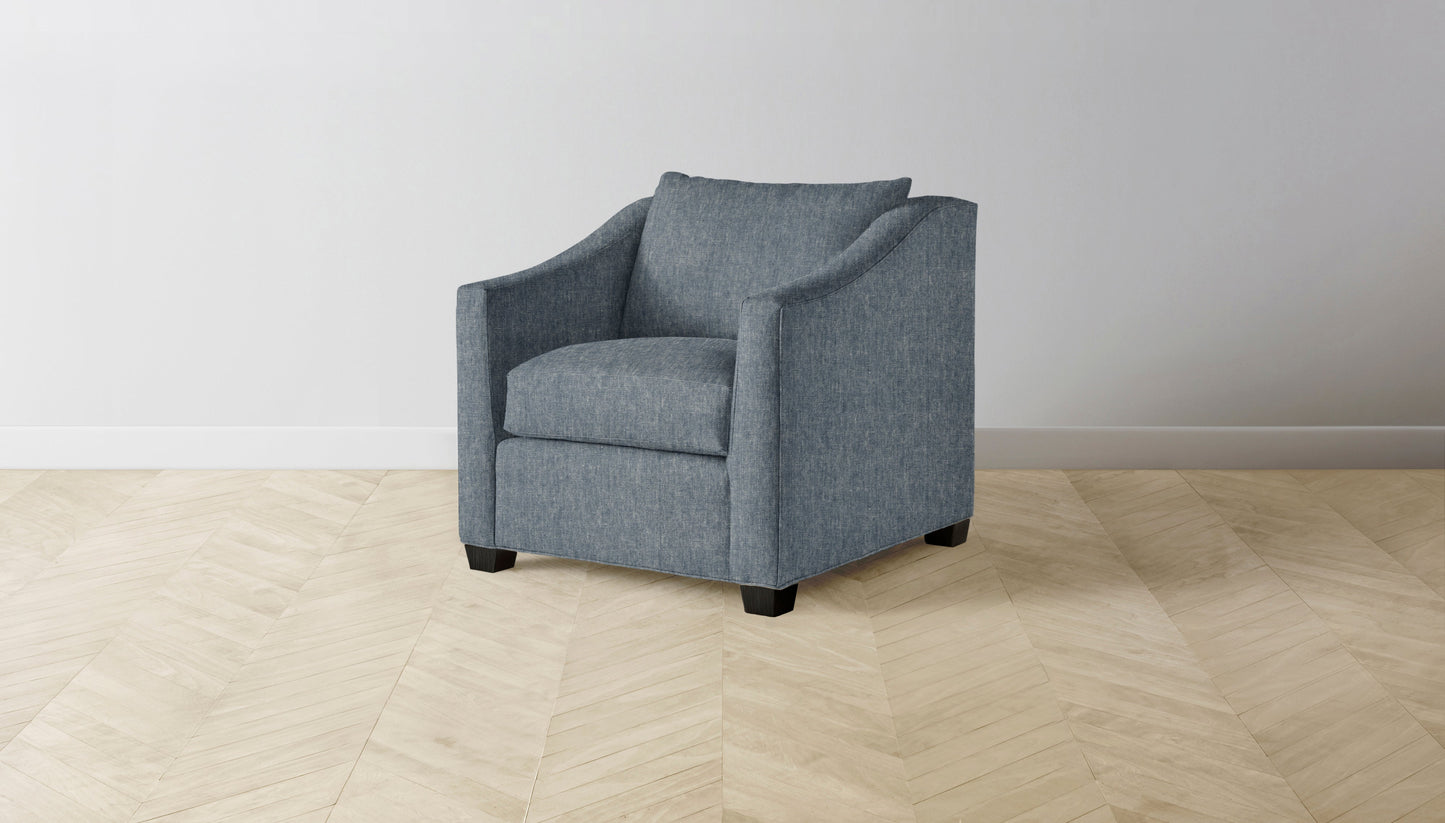 The Sullivan  - Performance Stonewashed Linen Chambray Chair