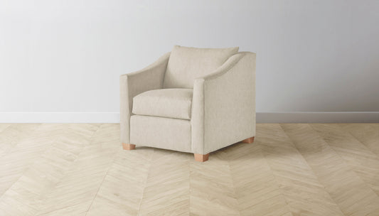 The Sullivan  - Performance Stonewashed Linen Clamshell Chair