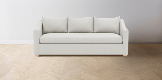 The Sullivan  - Belgian Linen Egret Sofa