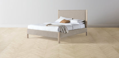 The Thompson  - Merino Wheat Bed - 48" Headboard - Upholstered on reverse