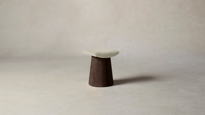 The Weston  - Belgian Linen Alder Accent Stool