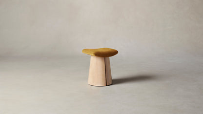 The Weston  - Mohair Amber Accent Stool