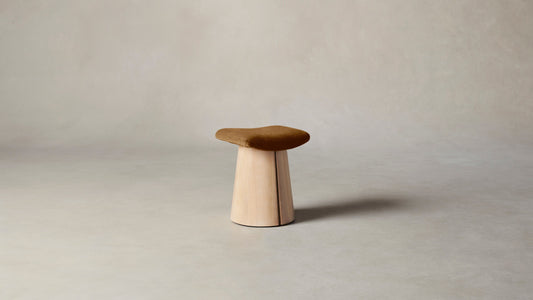 The Weston  - Mohair Brown Sugar Accent Stool