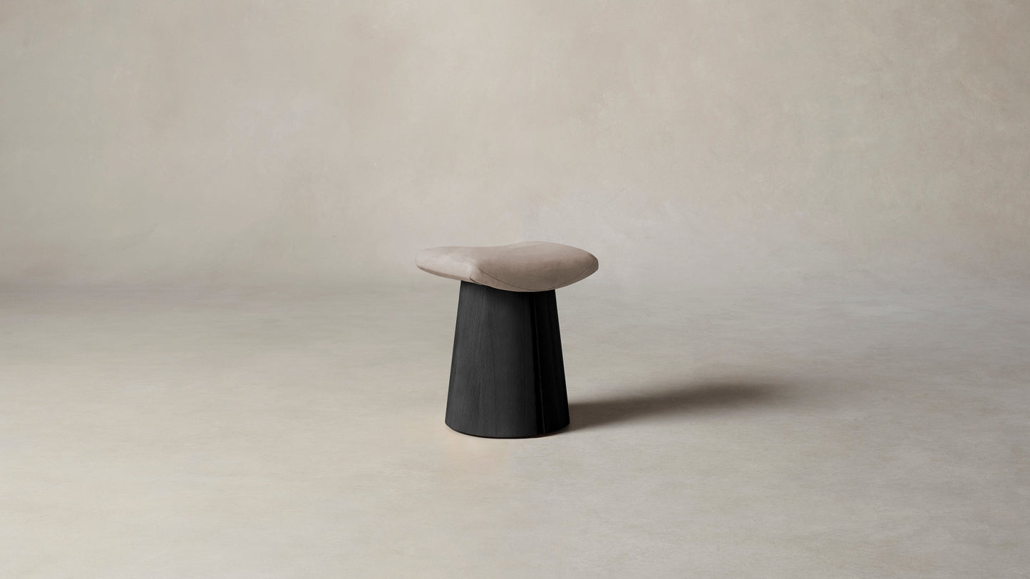 The Weston  - Nubuck Leather Fawn Accent Stool