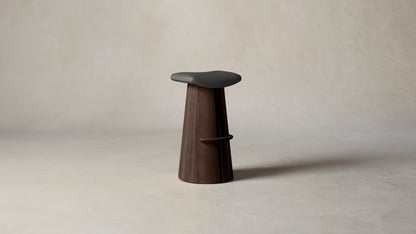 The Weston  - Pebbled Leather Ash Bar and Counter Stool