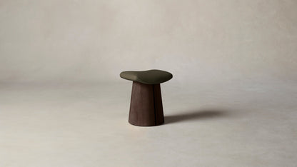 The Weston  - Pebbled Leather Truffle Stool